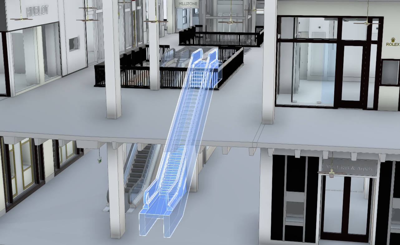 Scan-to-BIM model of a building interior created from LiDAR point cloud data